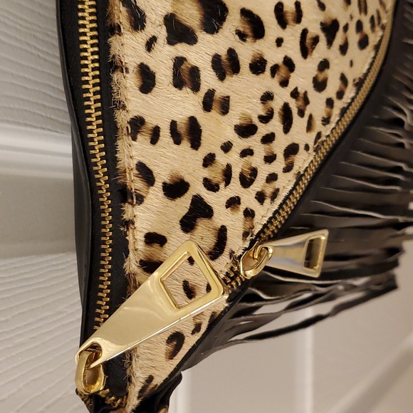 Shondra Roberts Crossbody Leather/Calf Hair Bag NWT - Picture 3 of 14